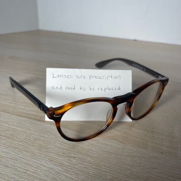 Ray-Ban RB5283 5607 Eyeglasses Brown Gray Round Frames Keyhole 49-21-145 - Picture 1 of 8